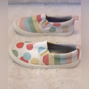 Cat & Jack Zuri Slip On Polka Dot Striped shoes.